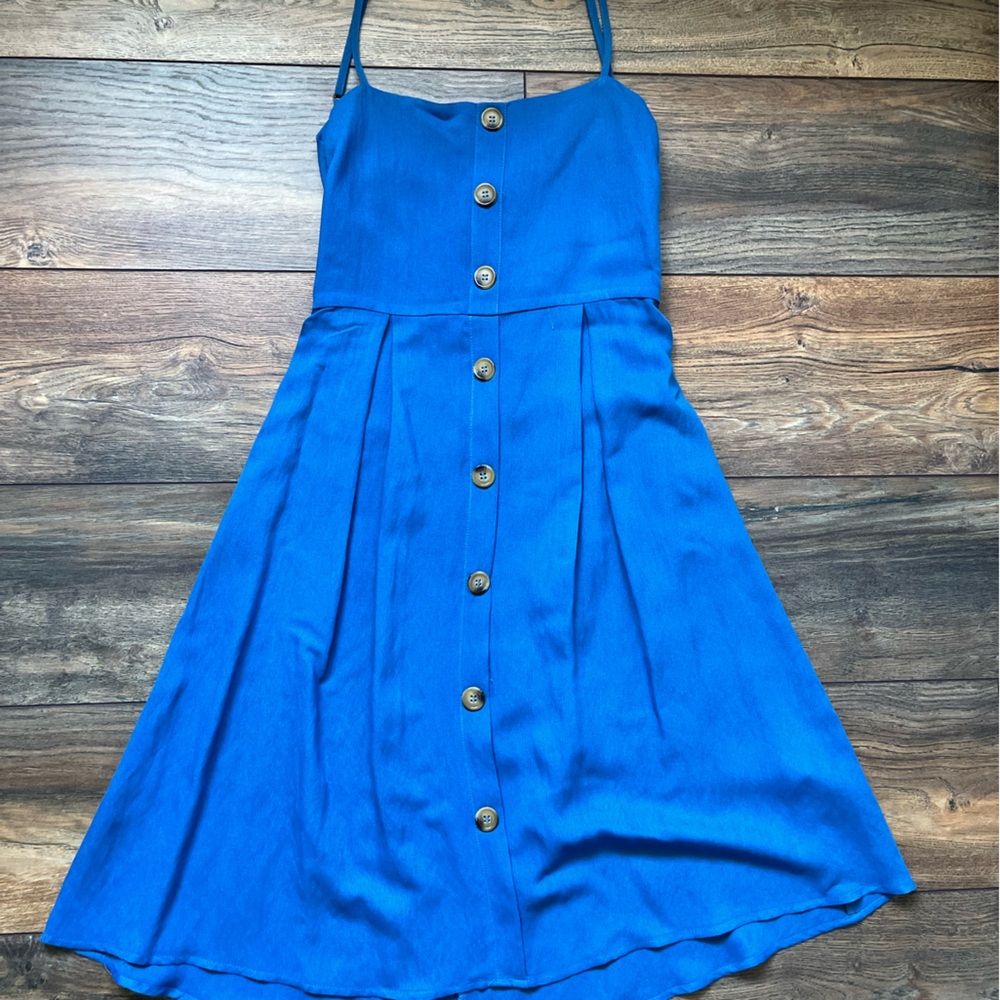 Blue chambray dress
